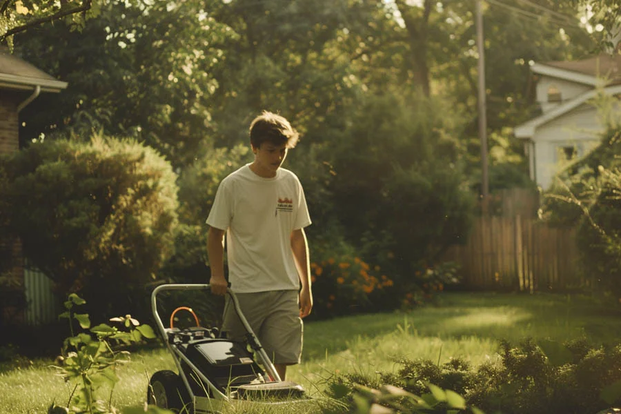 battery push lawn mower