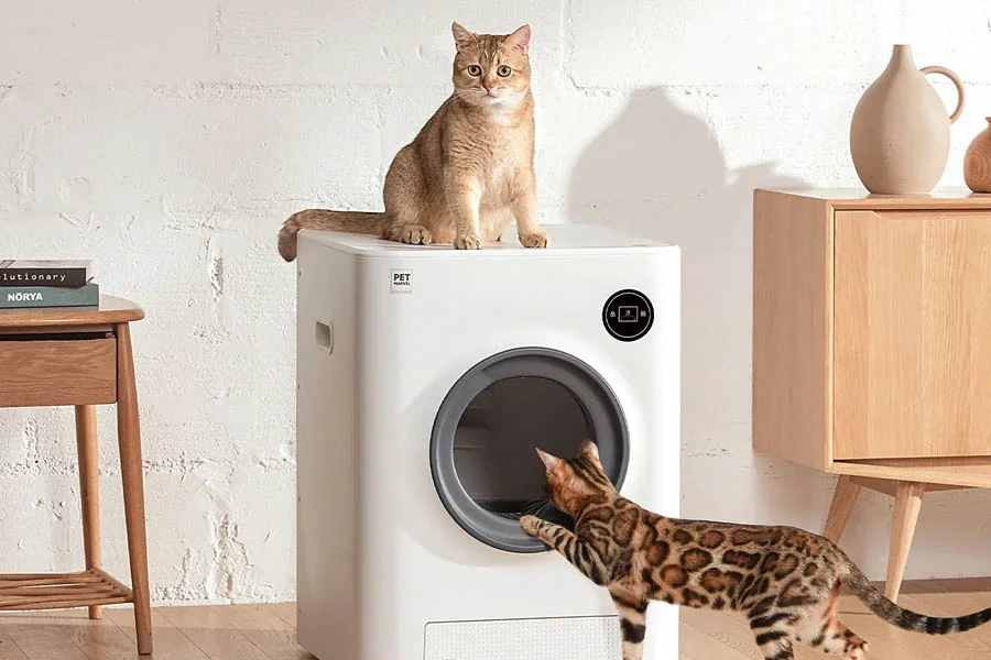 self cleaning litter box for multiple cats