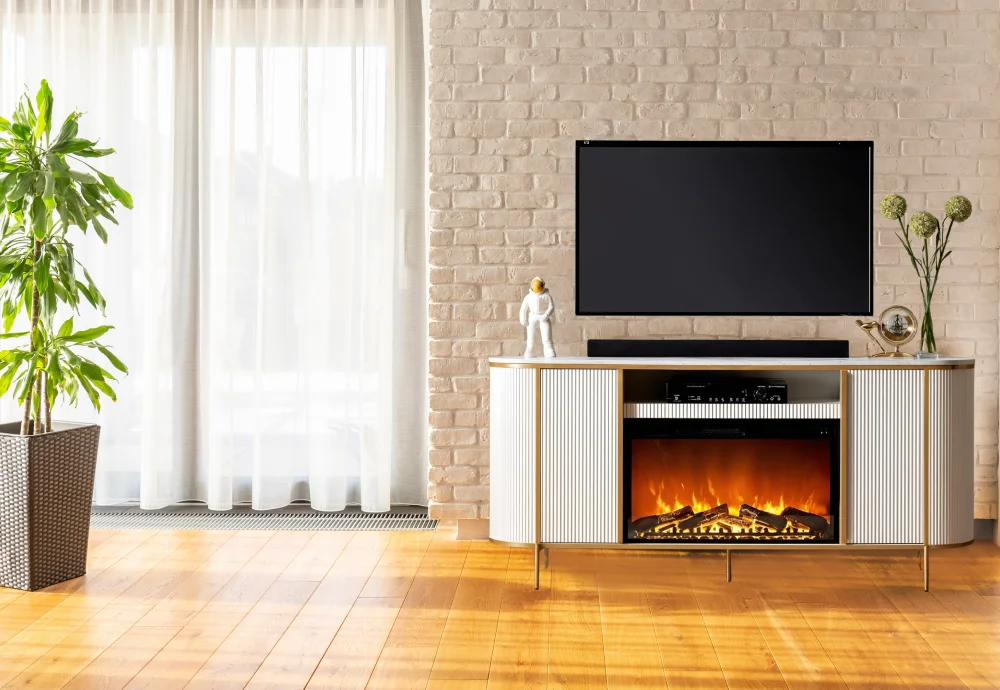 electric fireplace heater tv stand